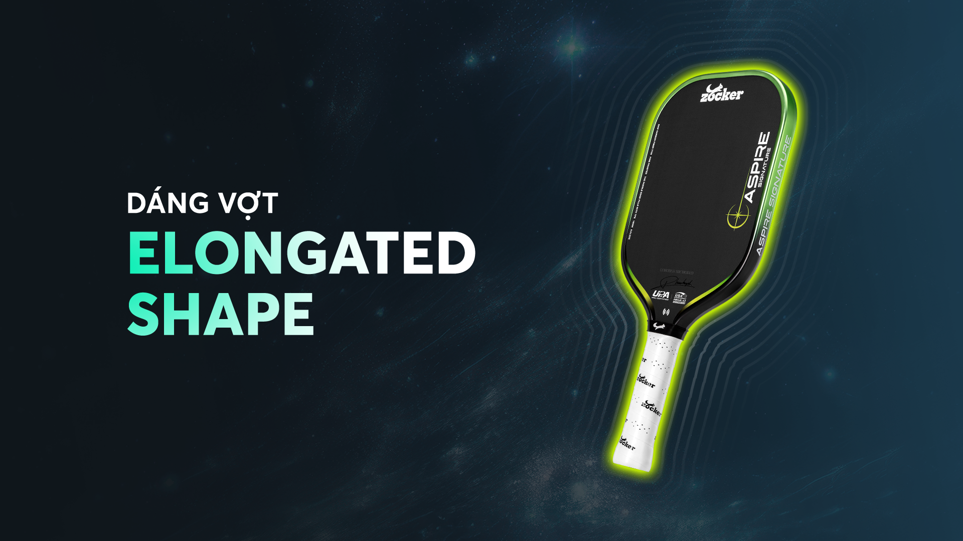 Zocker Aspire Signaure x Phuc Huynh 16mm Pickleball Paddle