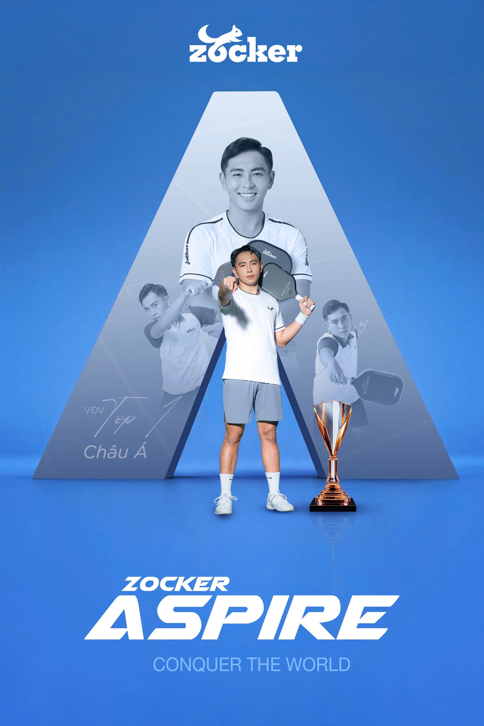 Zocker Aspire Signaure x Phuc Huynh 16mm Pickleball Paddle