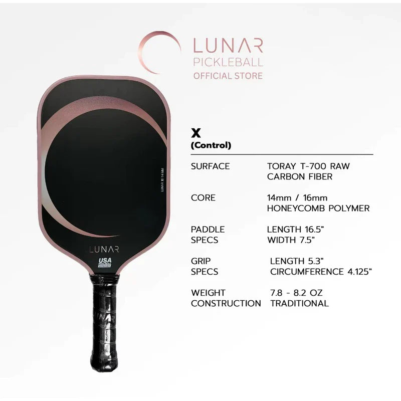 LUNAR Rise X 14mm Pickleball Paddle